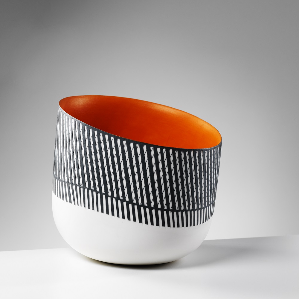 Bowl with Orange Interior