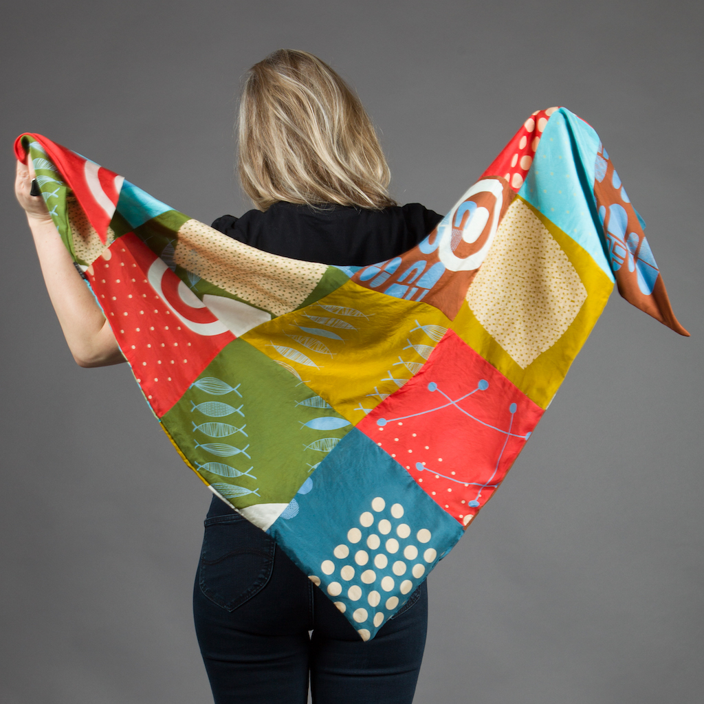 Mixed Prints Patchwork Scarf