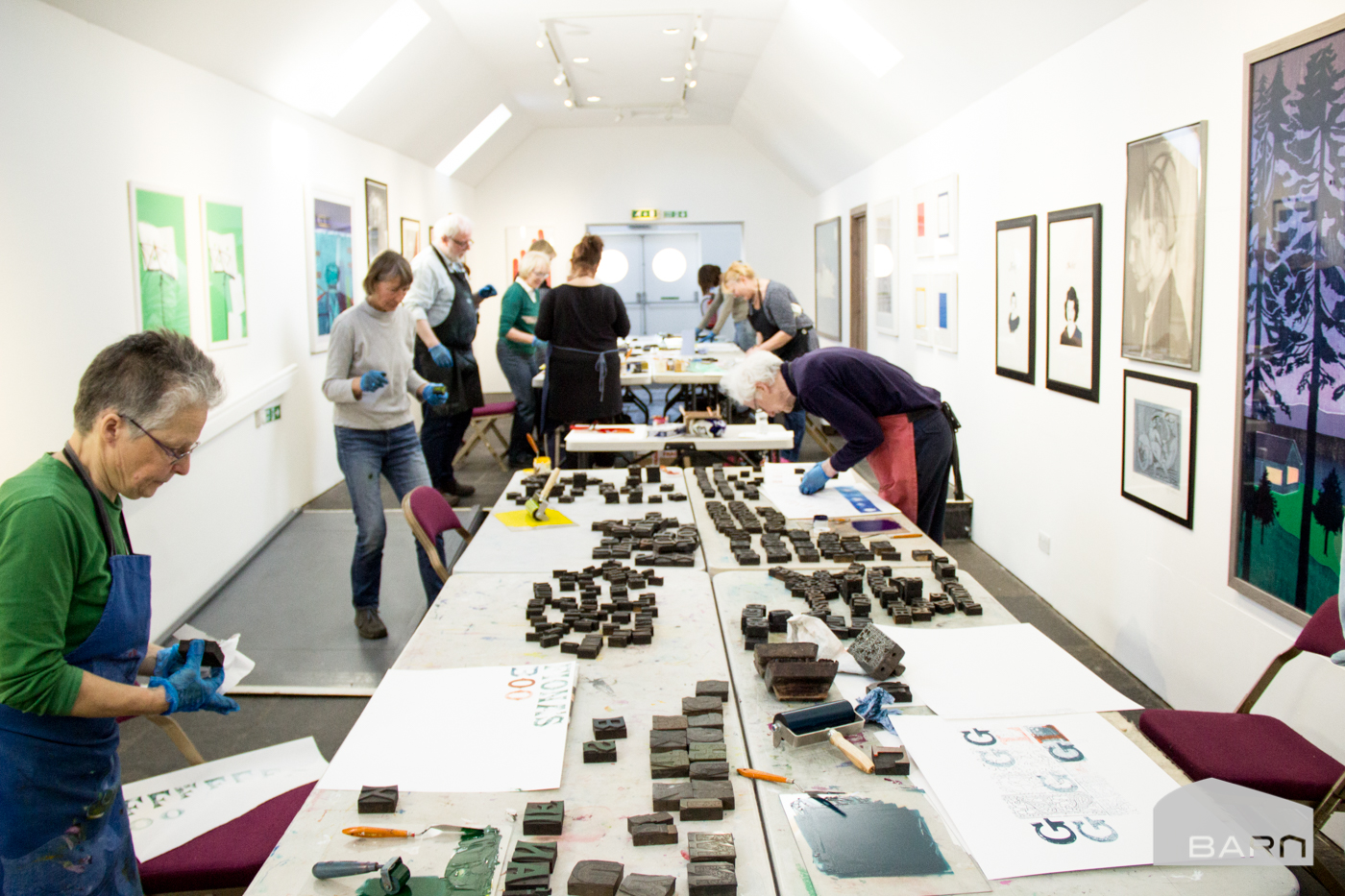 Relief printing workshop in the gallery/>
              </div>
              <div class=